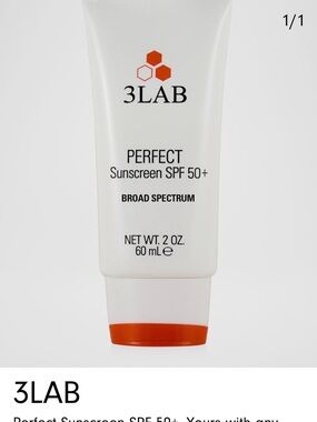Perfect Sunscreen SPF 50+ — White with Orange Accent
